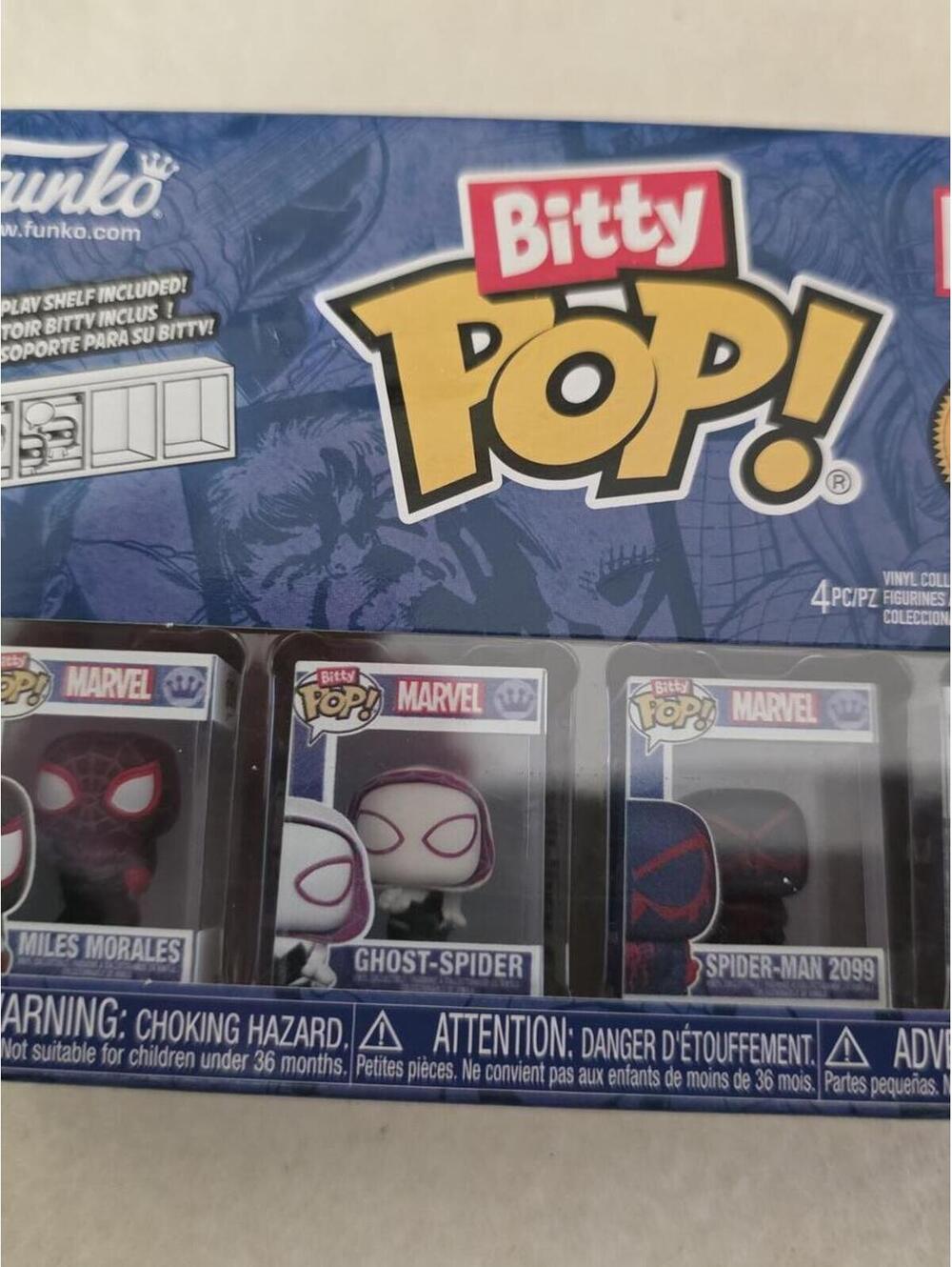 Funko Bitty Pop Marvel Spider-Man 4 Pack Miles Morales Ghost Spider Chase